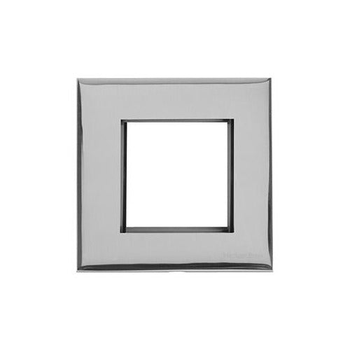 Winchester Range Polished Chrome Switches & Sockets, W02 - 2 Module Euro Plate by Heritage Brass By M-Marcus