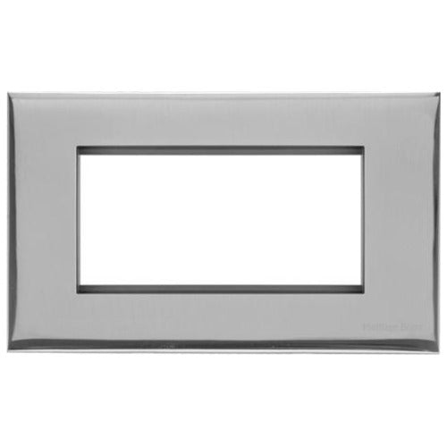 Winchester Range Polished Chrome Switches & Sockets, W02 - 4 Module Euro Plate by Heritage Brass By M-Marcus