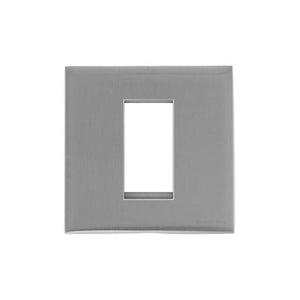 Winchester Range Satin Chrome Switches & Sockets, W03 - 1 Module Euro Plate by Heritage Brass By M-Marcus