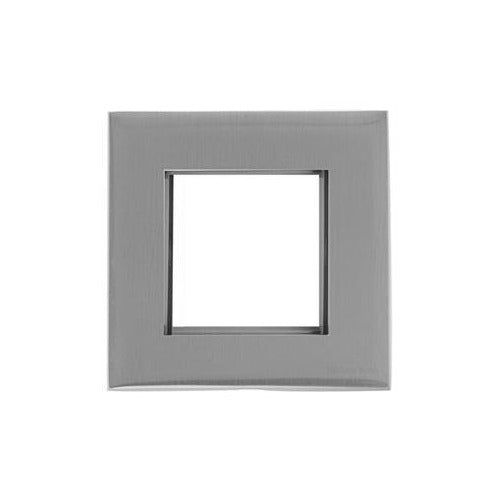 Winchester Range Satin Chrome Switches & Sockets, W03 - 2 Module Euro Plate by Heritage Brass By M-Marcus