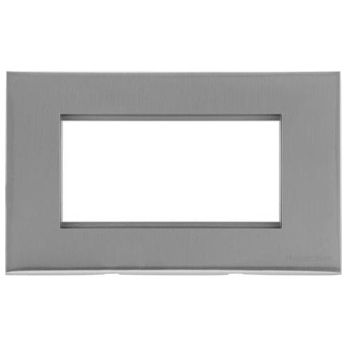 Winchester Range Satin Chrome Switches & Sockets, W03 - 4 Module Euro Plate by Heritage Brass By M-Marcus