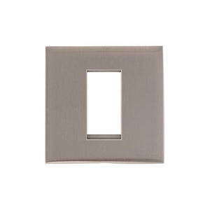Winchester Range Satin Nickel Switches & Sockets, W05 - 1 Module Euro Plate by Heritage Brass By M-Marcus