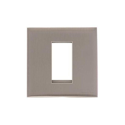 Winchester Range Satin Nickel Switches & Sockets, W05 - 1 Module Euro Plate by Heritage Brass By M-Marcus