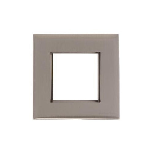 Winchester Range Satin Nickel Switches & Sockets, W05 - 2 Module Euro Plate by Heritage Brass By M-Marcus