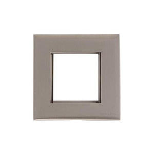 Winchester Range Satin Nickel Switches & Sockets, W05 - 2 Module Euro Plate by Heritage Brass By M-Marcus