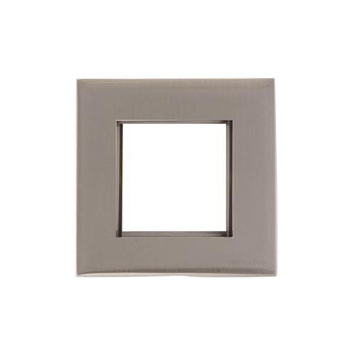 Winchester Range Satin Nickel Switches & Sockets, W05 - 2 Module Euro Plate by Heritage Brass By M-Marcus