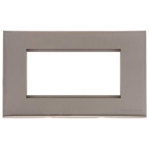 Winchester Range Satin Nickel Switches & Sockets, W05 - 4 Module Euro Plate by Heritage Brass By M-Marcus