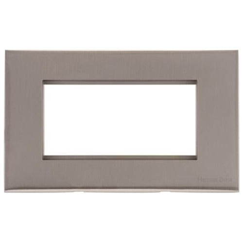Winchester Range Satin Nickel Switches & Sockets, W05 - 4 Module Euro Plate by Heritage Brass By M-Marcus
