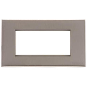 Winchester Range Satin Nickel Switches & Sockets, W05 - 4 Module Euro Plate by Heritage Brass By M-Marcus