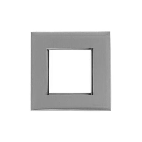 Windsor Range Satin Chrome Silk Switches & Sockets, WN35 - 2 Module Euro Plate by Heritage Brass By M-Marcus