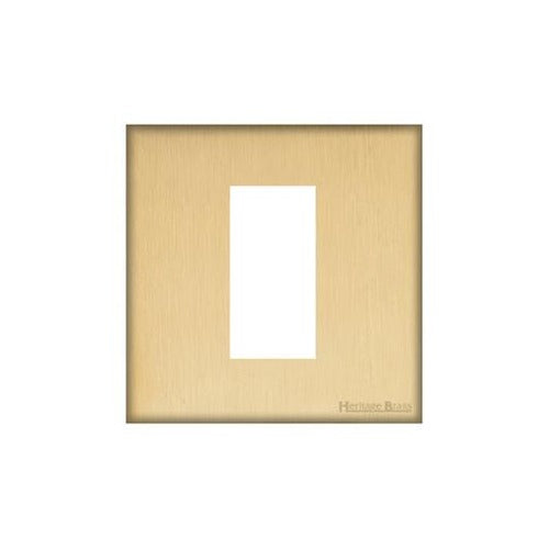 Windsor Range Matt Brass Switches & Sockets, WN40 - 1 Module Euro Plate by Heritage Brass By M-Marcus