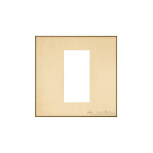 Windsor Range Satin Brass Switches & Sockets, WN44 - 1 Module Euro Plate by Heritage Brass By M-Marcus