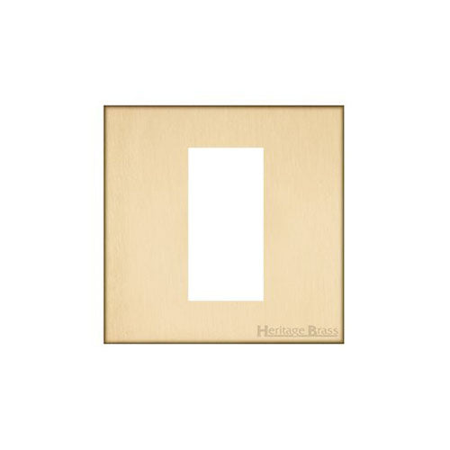 Windsor Range Satin Brass Switches & Sockets, WN44 - 1 Module Euro Plate by Heritage Brass By M-Marcus