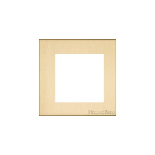 Winchester Range Satin Brass Switches & Sockets, W44 - 2 Module Euro Plate by Heritage Brass By M-Marcus