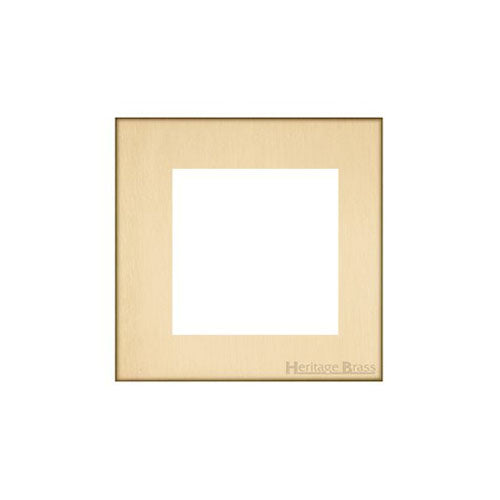 Windsor Range Satin Brass Switches & Sockets, WN44 - 2 Module Euro Plate by Heritage Brass By M-Marcus