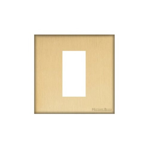 Windsor Range Satin Brass Switches & Sockets, WN44 - 1 Module Euro Plate by Heritage Brass By M-Marcus