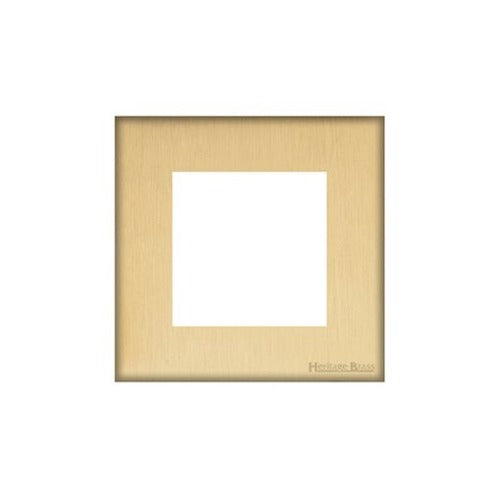 Windsor Range Satin Brass Switches & Sockets, WN44 - 2 Module Euro Plate by Heritage Brass By M-Marcus