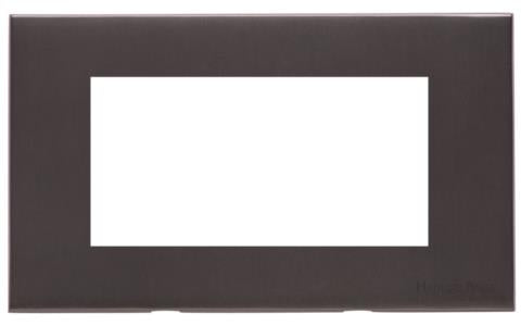 Windsor Range - Matt Bronze - 4 Module Euro Plate