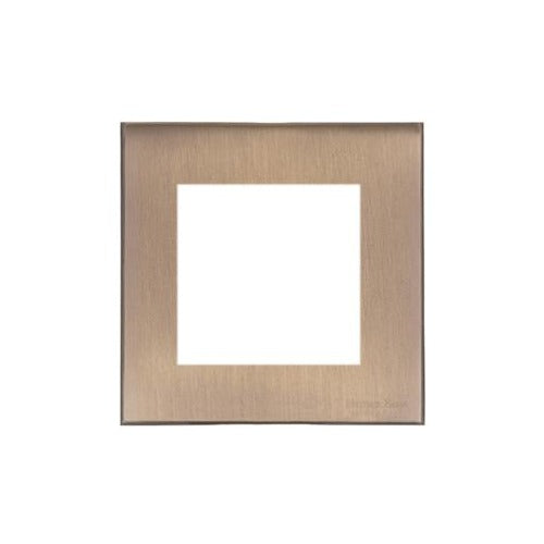 Windsor Range Matt Antique Brass Switches & Sockets, WN92 - 2 Module Euro Plate by Heritage Brass By M-Marcus