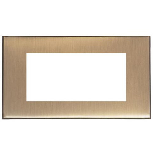 Windsor Range Antique Brass Switches & Sockets, WN91 - 4 Module Euro Plate by Heritage Brass By M-Marcus