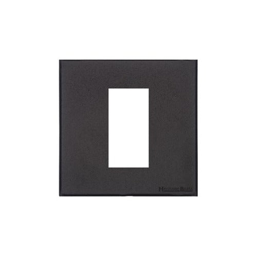 Windsor Range Matt Black Switches & Sockets, WBK - 1 Module Euro Plate by Heritage Brass By M-Marcus