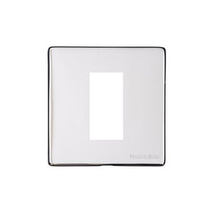 Vintage Range Polished Chrome Switches & Sockets, X02 - 1 Module Euro Plate by Heritage Brass By M-Marcus