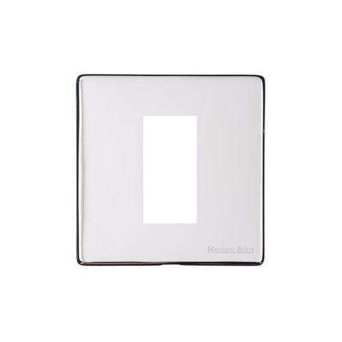 Vintage Range Polished Chrome Switches & Sockets, X02 - 1 Module Euro Plate by Heritage Brass By M-Marcus