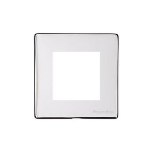 Vintage Range Polished Chrome Switches & Sockets, X02 - 2 Module Euro Plate by Heritage Brass By M-Marcus