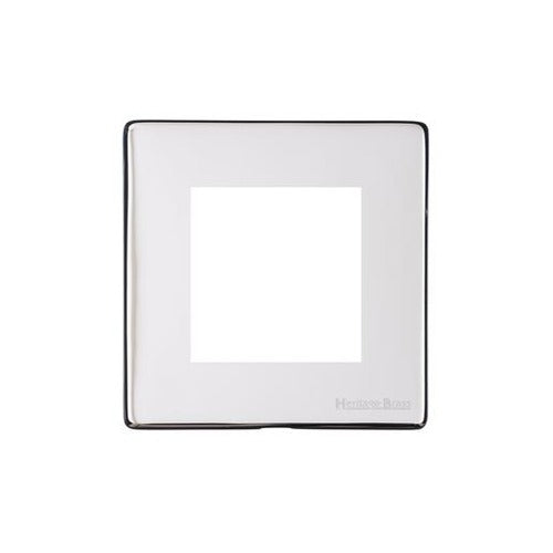 Vintage Range Polished Chrome Switches & Sockets, X02 - 2 Module Euro Plate by Heritage Brass By M-Marcus