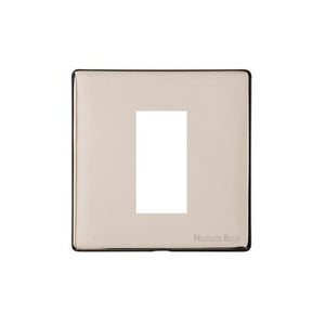Vintage Range Satin Nickel Switches & Sockets, X05 - 1 Module Euro Plate by Heritage Brass By M-Marcus