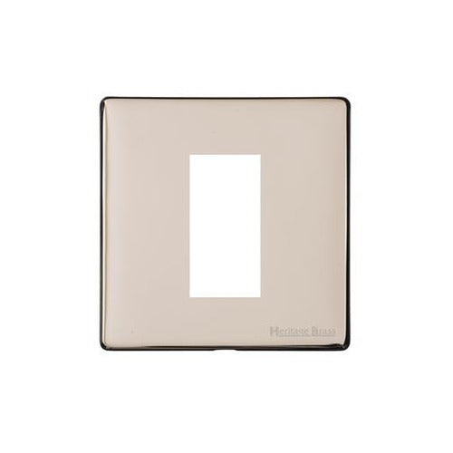 Vintage Range Satin Nickel Switches & Sockets, X05 - 1 Module Euro Plate by Heritage Brass By M-Marcus