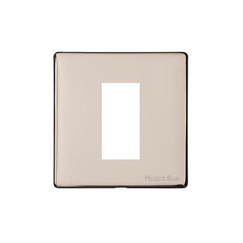 Vintage Range Satin Nickel Switches & Sockets, X05 - 1 Module Euro Plate by Heritage Brass By M-Marcus