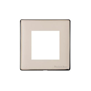 Vintage Range Satin Nickel Switches & Sockets, X05 - 2 Module Euro Plate by Heritage Brass By M-Marcus