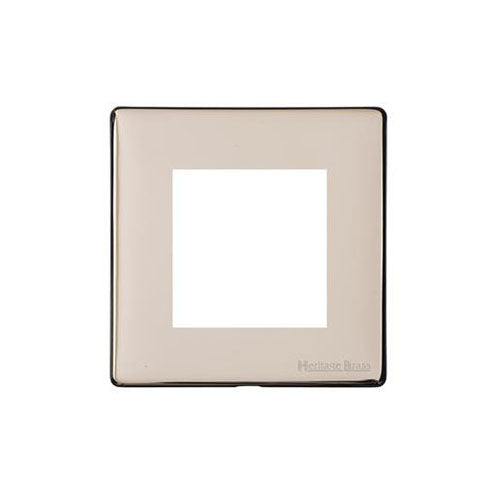Vintage Range Satin Nickel Switches & Sockets, X05 - 2 Module Euro Plate by Heritage Brass By M-Marcus