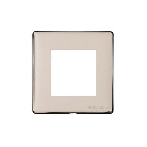 Vintage Range Satin Nickel Switches & Sockets, X05 - 2 Module Euro Plate by Heritage Brass By M-Marcus