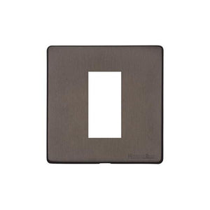 Executive Range Matt Bronze Switches & Sockets, EX9 - 1 Module Euro Plate by Heritage Brass By M-Marcus