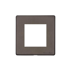 Vintage Range Matt Bronze Switches & Sockets, X09 - 2 Module Euro Plate by Heritage Brass By M-Marcus