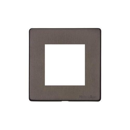 Vintage Range Matt Bronze Switches & Sockets, X09 - 2 Module Euro Plate by Heritage Brass By M-Marcus