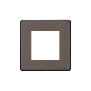 Vintage Range Matt Bronze Switches & Sockets, X09 - 2 Module Euro Plate by Heritage Brass By M-Marcus
