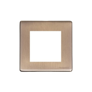 Vintage Range Antique Brass Switches & Sockets, X91 - 2 Module Euro Plate by Heritage Brass By M-Marcus