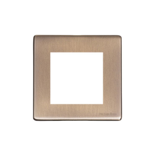 Executive Range Antique Brass Switches & Sockets, EX91 - 2 Module Euro Plate by Heritage Brass By M-Marcus
