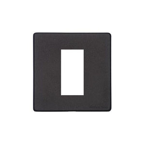 Vintage Range Matt Black Switches & Sockets, XBK - 1 Module Euro Plate by Heritage Brass By M-Marcus