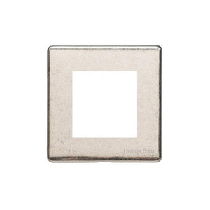 Vintage Range Rustic Nickel Switches & Sockets, XRN - 2 Module Euro Plate by Heritage Brass By M-Marcus