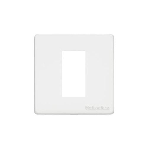 Vintage Range-Matt White-1 Module Euro Plate