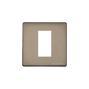Studio Range Aged Pewter Switches & Sockets, YAP - 1 Module Euro Plate by Heritage Brass By M-Marcus