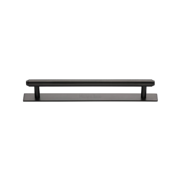 Step Cabinet Pull Handle with Plate by M Marcus - Heritage Brass