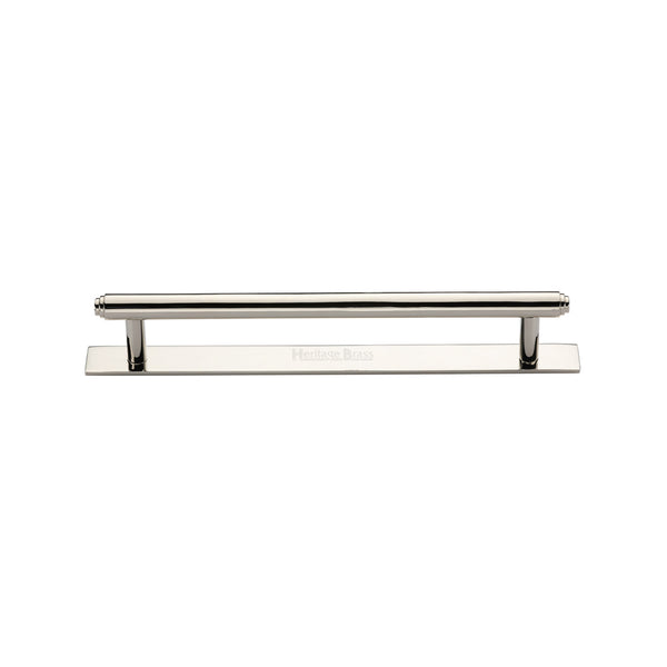 Step Cabinet Pull Handle with Plate by M Marcus - Heritage Brass