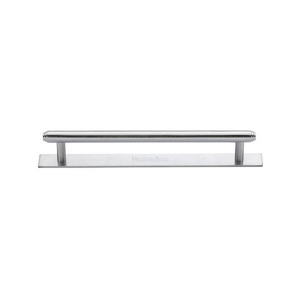 Step Cabinet Pull Handle with Plate by M Marcus - Heritage Brass