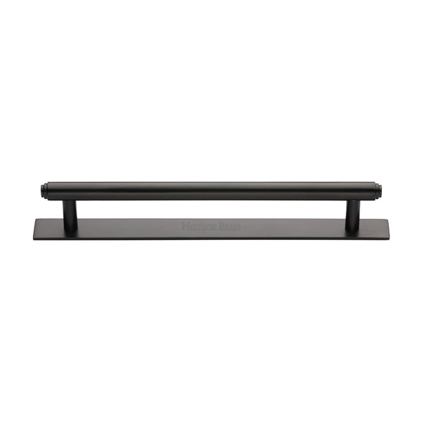 Step Cabinet Pull Handle with Plate by M Marcus - Heritage Brass