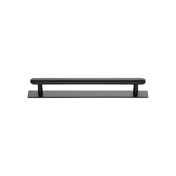 Step Cabinet Pull Handle with Plate by M Marcus - Heritage Brass